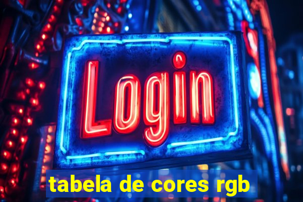 tabela de cores rgb